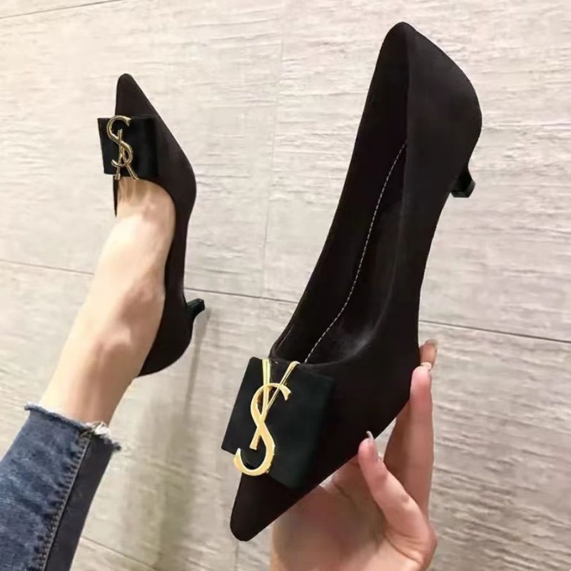 Women Shoes Ysl - 2023 Yeni Kore Versiyonu Metal Toka