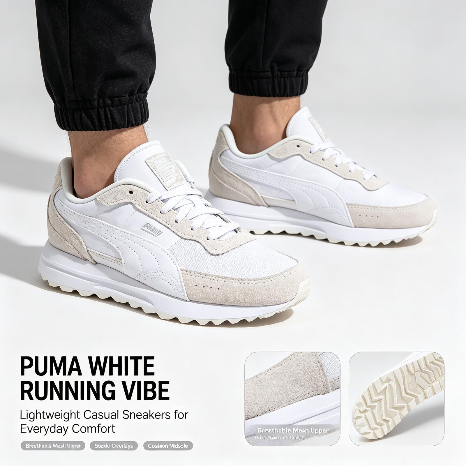 Women Shoes Jordan - Yeni Sıcak Puma Beyaz Hafif Koşu