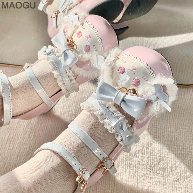 Women'S Shoes Size 40 In Us - Kadınlar için sevimli tatlı Lolita ayakkabı