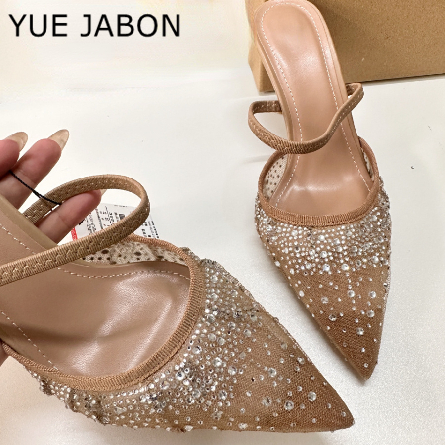 Women Shoes Ysl - Örgü Taklidi yüksek topuklu sandalet Kadın