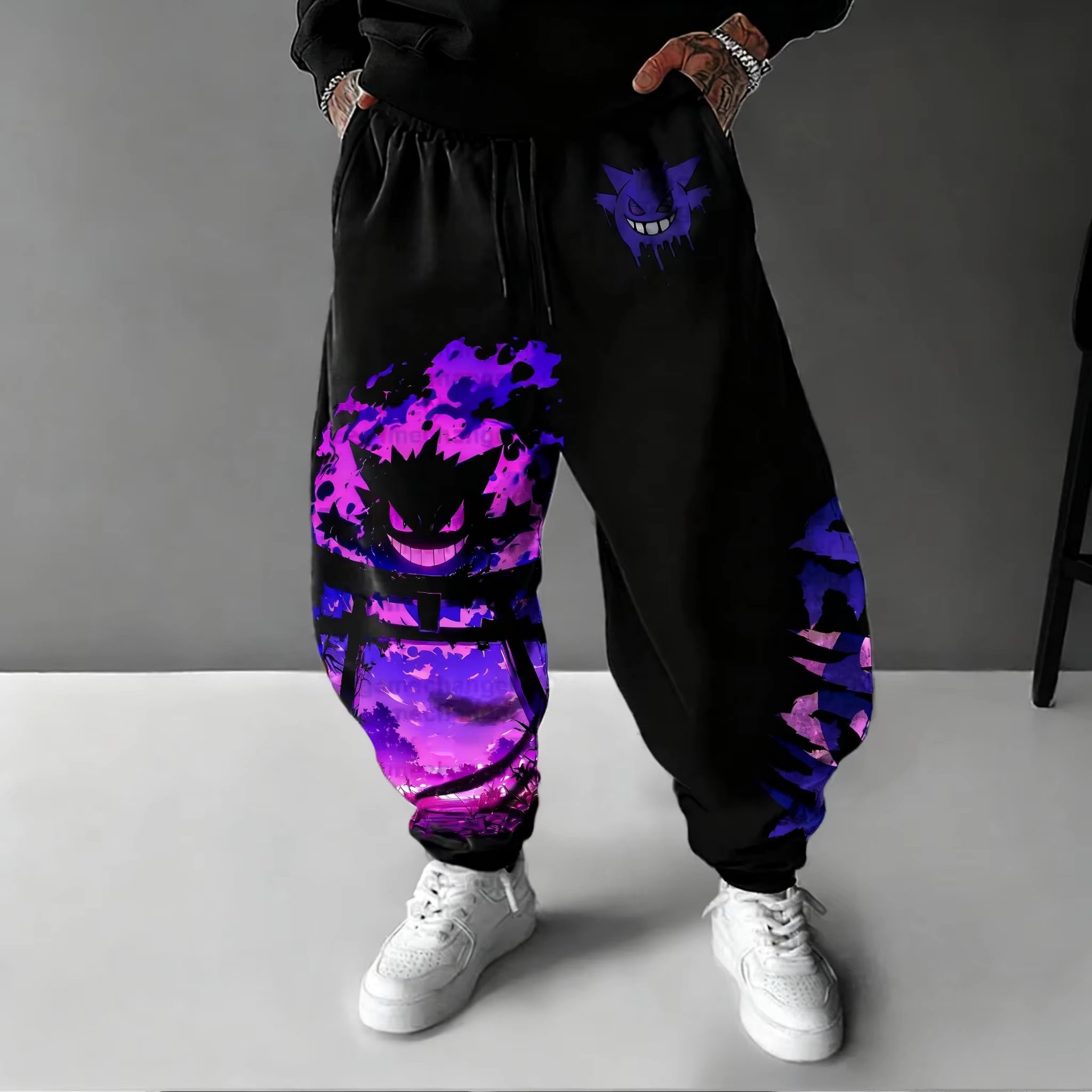 Women Shoes Joggers - Y2K 2026 Pokemon Gengar Pamuk Sweetpants