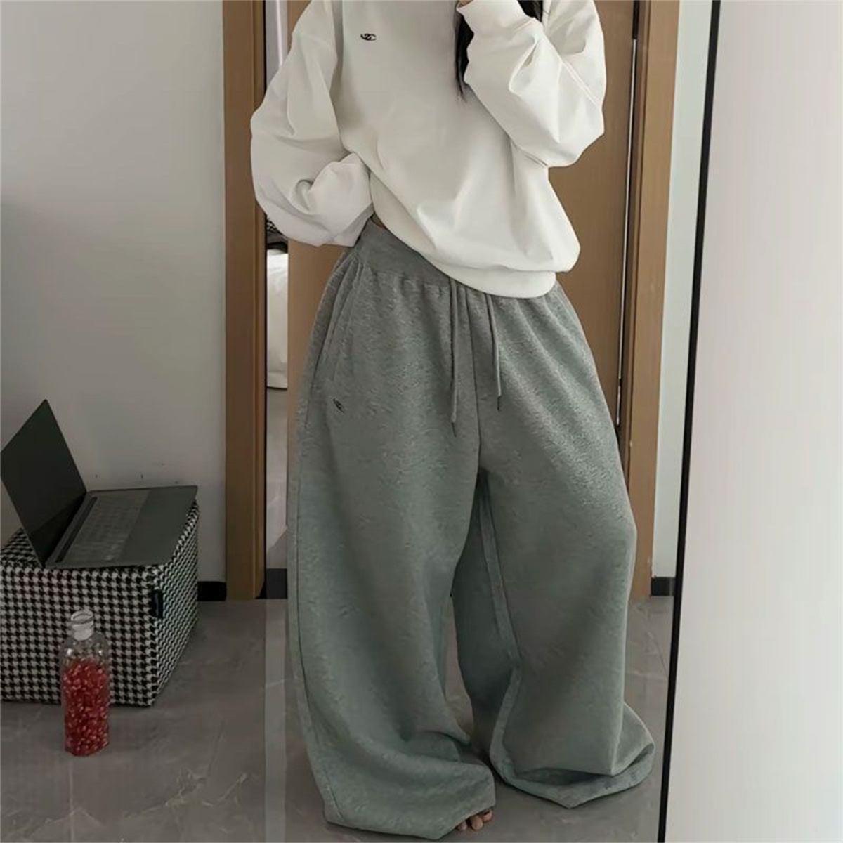 Women Shoes Joggers - Büyük Beden Kadın Siyah Eşofman Altı