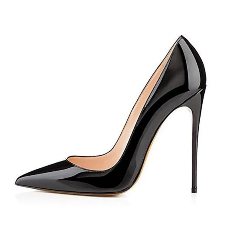 Women Shoes Ysl - Kadın Pompaları Marka Yüksek Topuklu Siyah
