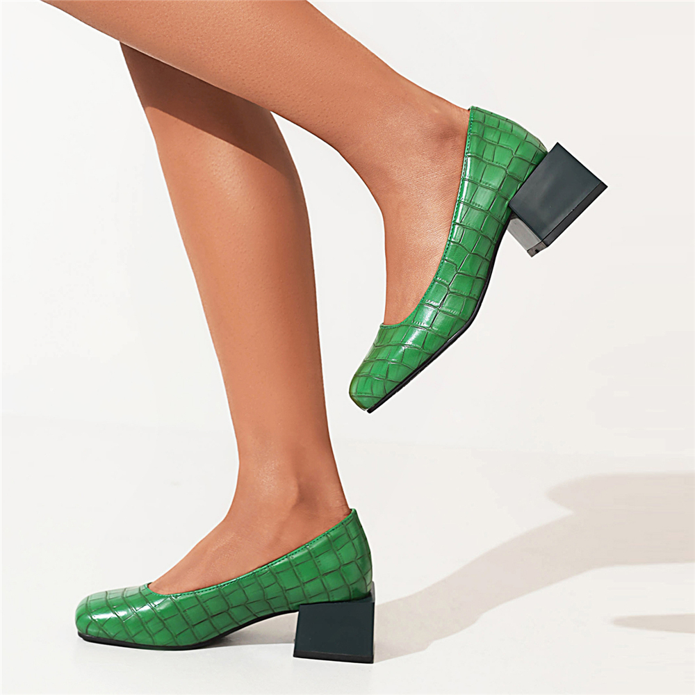 Kare Düşük Topuklu Ayakkabılar - Women'S Shoes Yellow incelemesi ve fiyatı