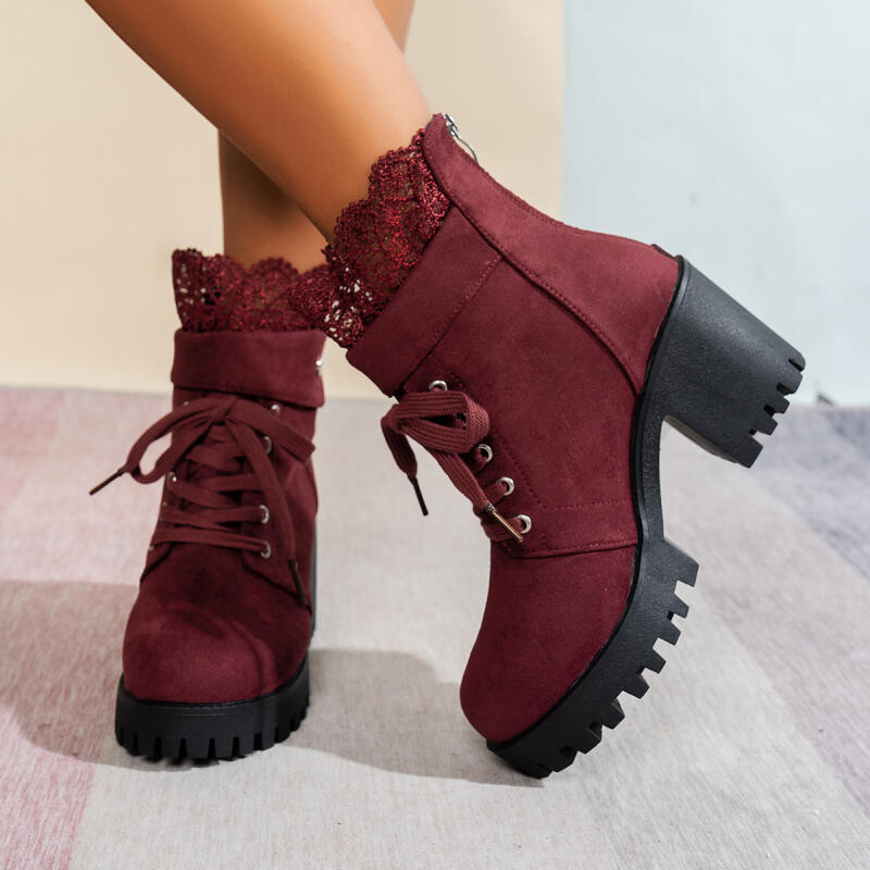 Seksi Dantel Eklemeli Kalın Ta - Women'S Shoes Red Bottoms incelemesi ve fiyatı