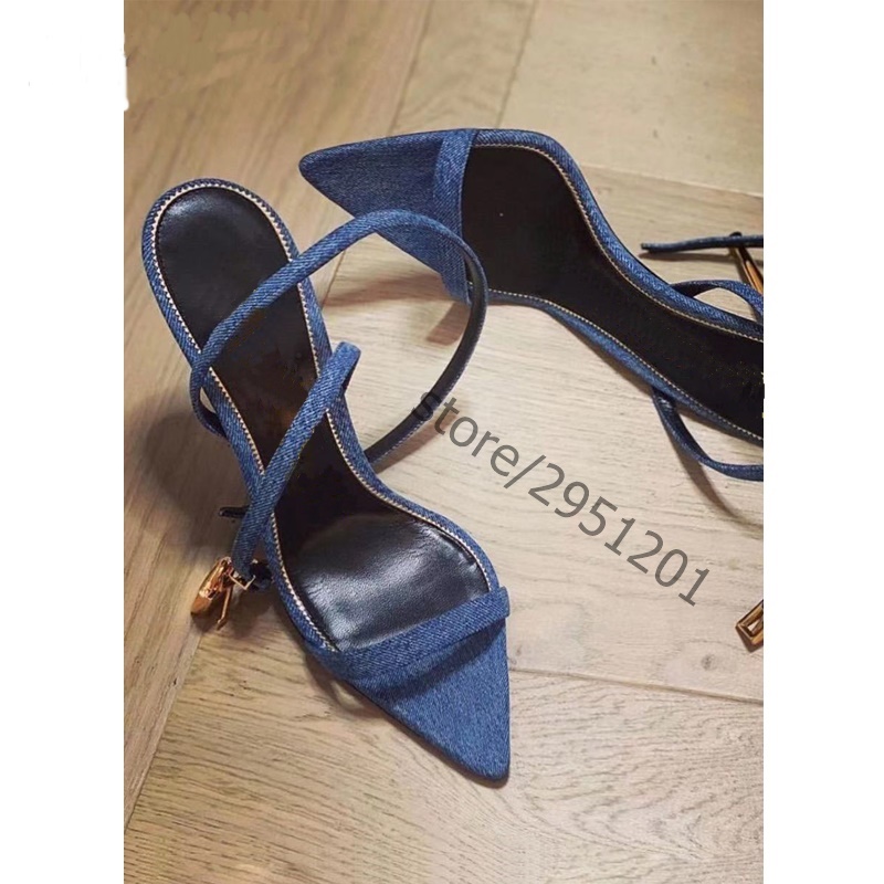 Keskin sivri altın kilit Strap - Women Shoes Jeans incelemesi ve fiyatı